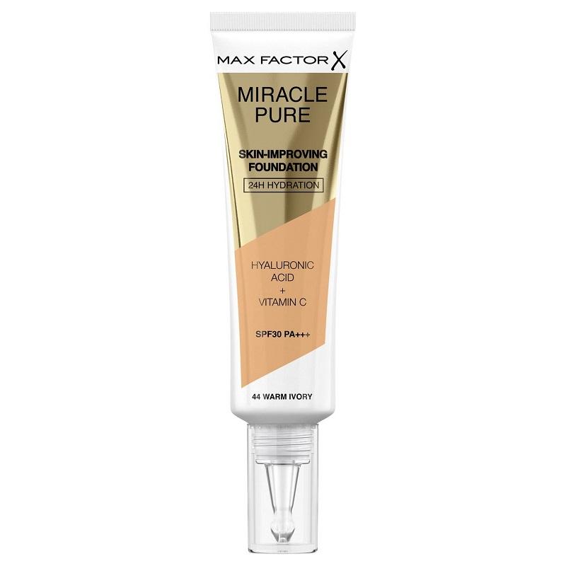 Max Factor Miracle Pure Skin-Improving Foundation 44 Warm Ivory 30ml