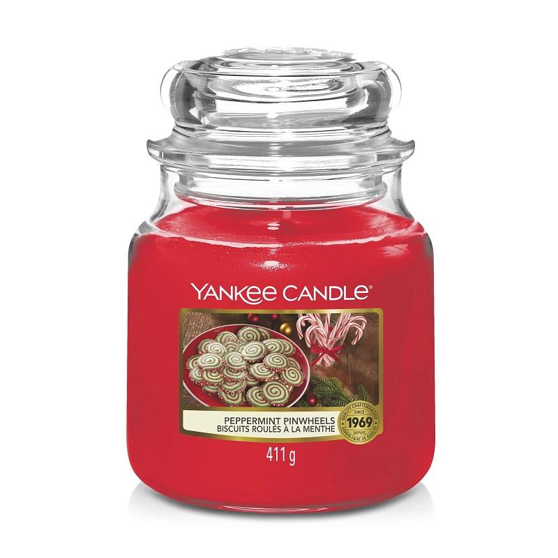 Yankee Candle Classic Medium Jar Peppermint Pinwheels 411g