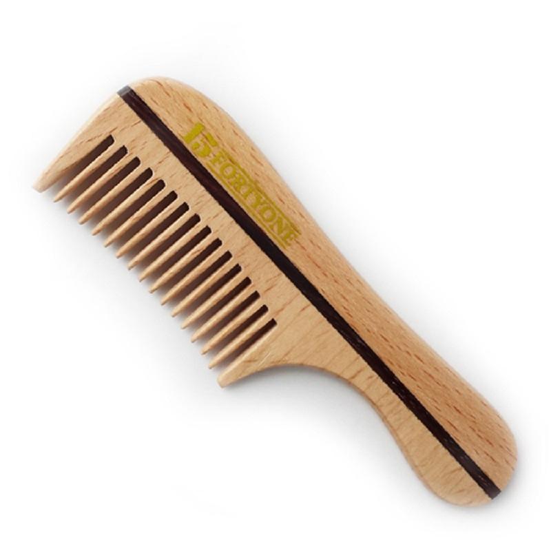 1541 London Wooden Moustache/Beard Comb Natural Beechwood