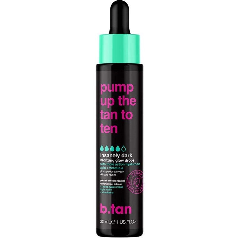 b.tan Pump Up The Tan To Ten Bronzing Glow Drops 30ml