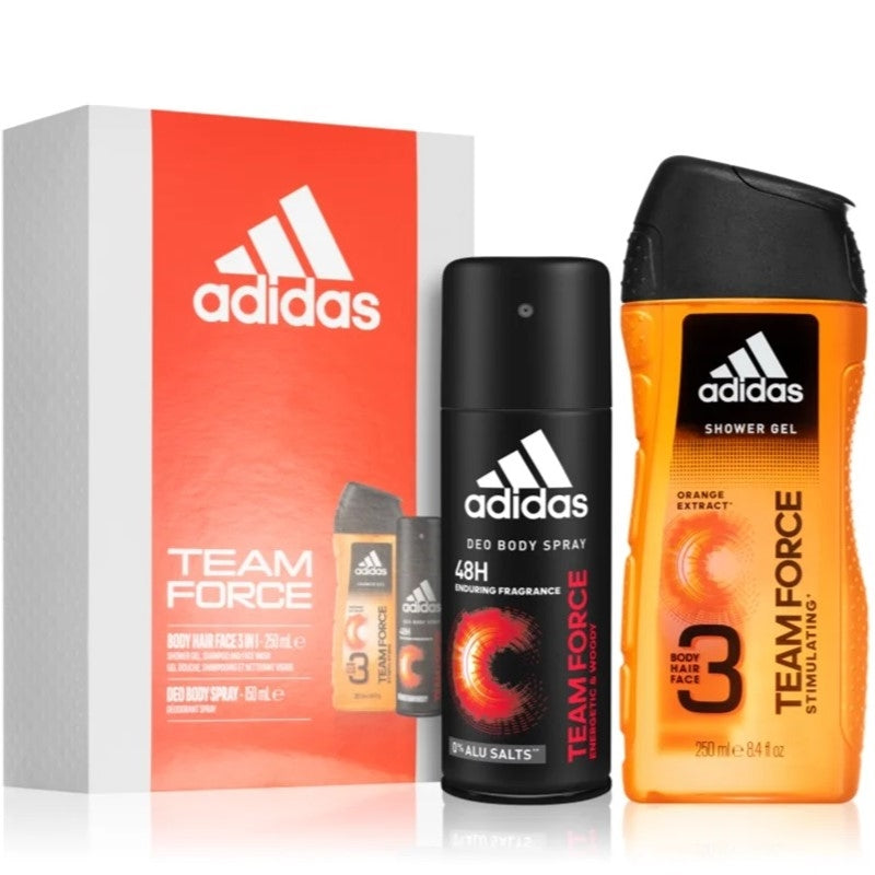 Adidas Team Force For Him Deospray 150ml + Shower Gel 250ml