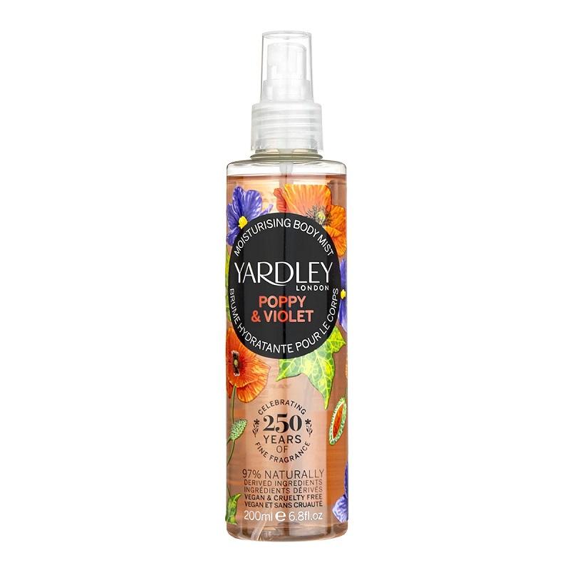 Yardley Body Mist Poppy & Violet 200ml