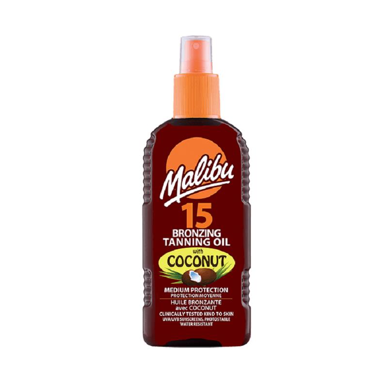 Malibu Bronzing Tanning Oil With Coconut SPF15 200ml