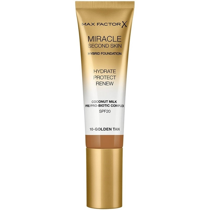 Max Factor Miracle Second Skin Foundation 10 Golden Tan