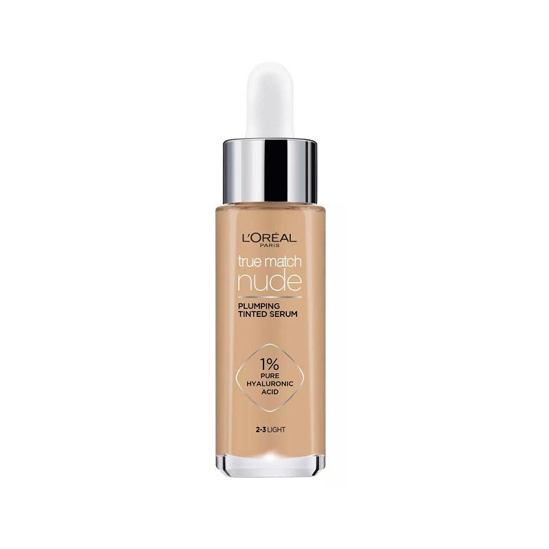 L'Oréal True Match Nude Plumping Tinted Serum Foundation 2-3 Light 30ml