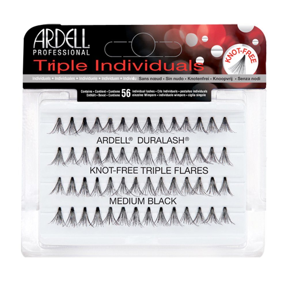 Ardell Triple Individuals Duralash Knot Free Flares Medium Black