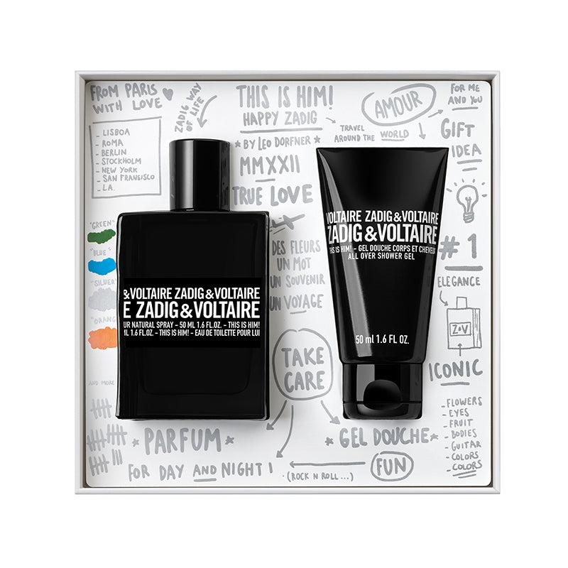 Giftset Zadig & Voltaire This Is Him Edt 50ml + Shower Gel 50ml